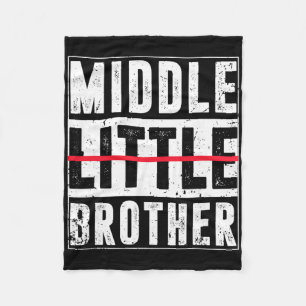 Promoted To Middle Brother Funny New Baby Announce Fleece Blanket