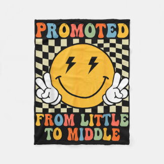 Promoted To Middle Brother Sister Toddler Baby Ann Fleece Blanket