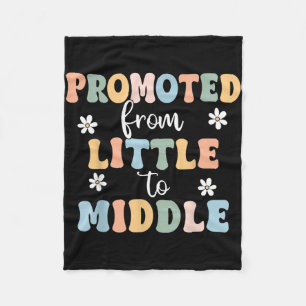 Promoted To Middle Brother Sister Toddler Baby Ann Fleece Blanket