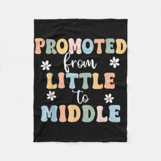 Promoted To Middle Brother Sister Toddler Baby Ann Fleece Blanket