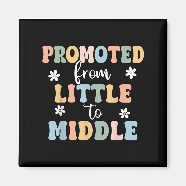 Promoted To Middle Brother Sister Toddler Baby Ann Magnet (Front)