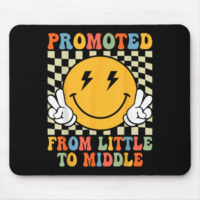 Promoted To Middle Brother Sister Toddler Baby Ann Mouse Mat (Front)
