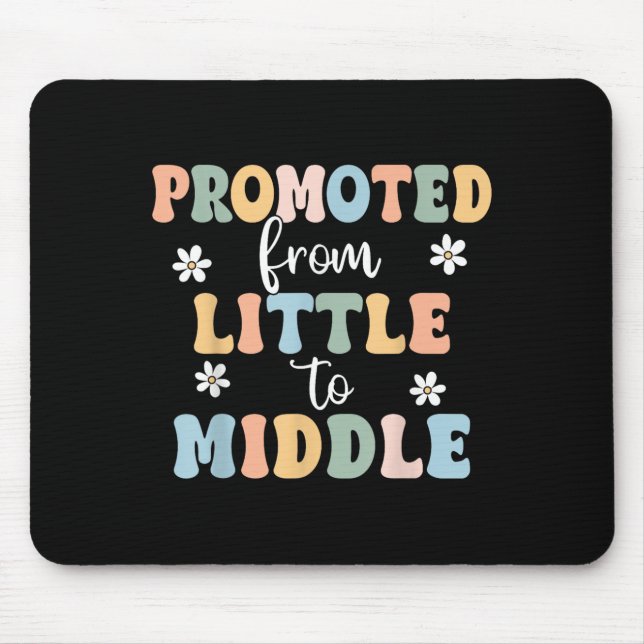 Promoted To Middle Brother Sister Toddler Baby Ann Mouse Mat (Front)