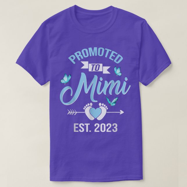 Promoted To Mimi 2023 Pregnancy Best Mum 2023  T-Shirt (Design Front)