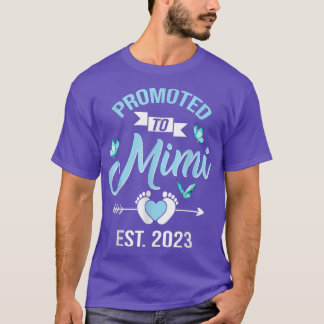 Promoted To Mimi 2023 Pregnancy Best Mum 2023  T-Shirt