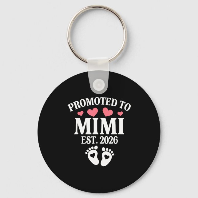 Promoted To Mimi 2026 Proud Mimi 2026 Announcement Key Ring (Front)