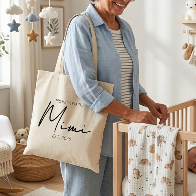 Promoted To Mimi Chic Everyday Script Tote Bag (Creator Uploaded)