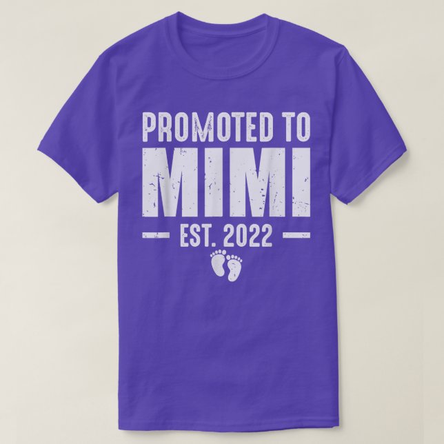 Promoted To Mimi Est 2022 New Nana Pregnancy Annou T-Shirt (Design Front)