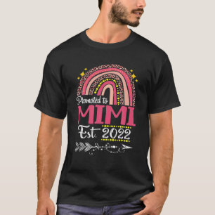 Promoted To Mimi Est 2022 Rainbow Mother's Day T-Shirt