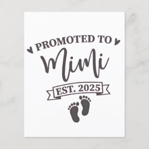 Promoted to Mimi Est. 2025 Grandma-to-be  Flyer