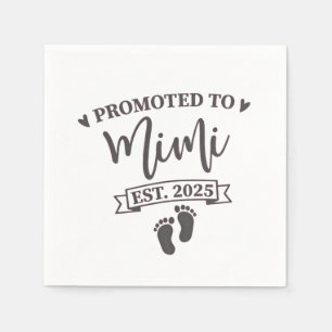 Promoted to Mimi Est. 2025 Grandma-to-be  Napkin