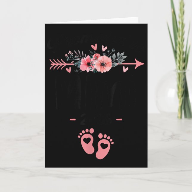 Promoted To Mimi Est 2026 Floral  Card (Front)