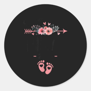 Promoted To Mimi Est 2026 Floral  Classic Round Sticker