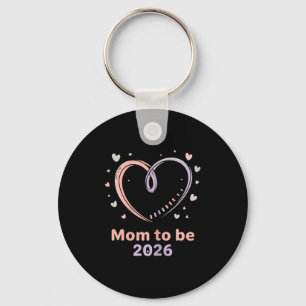 Promoted To Mom To Be Est. 2026 New Born Baby Moth Key Ring