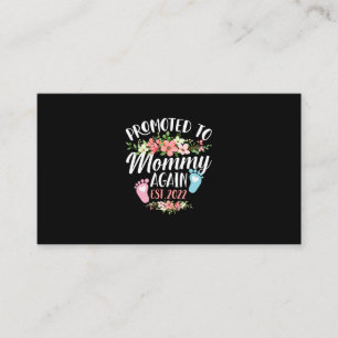 Promoted To Mommy Again Est 2022 Flower Business Card