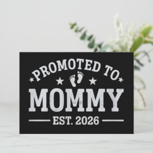 Promoted to Mommy est. 2026 Baby Announcement Mom