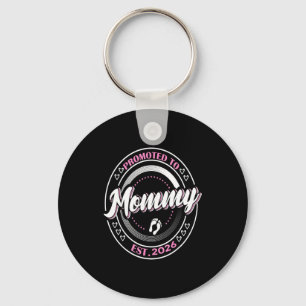 Promoted to mommy est 2026 first time mom babyProm Key Ring
