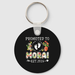 Promoted to morai 2026 flower first time grandma key ring