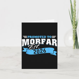 Promoted to morfar est 2026 new grandpa to be 26 card
