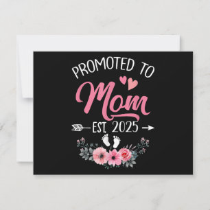 Promoted To Mum Est 2025 Mothers Day First Time Holiday Card