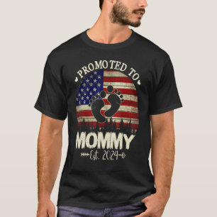 Promoted To Mummy 2024 First Time New Mummy Pregna T-Shirt
