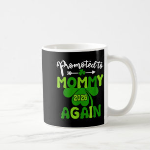 Promoted to Mummy 2026 St Patricks Day Shamrock Coffee Mug
