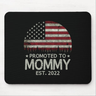 Promoted to Mummy Est 2022 First Time Dad Mouse Mat