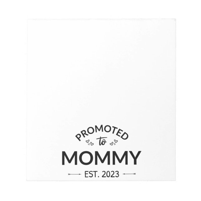 Promoted To Mummy Est. 2023 II Notepad (Front)