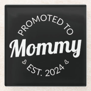 Promoted To Mummy Est. 2024 I Glass Coaster