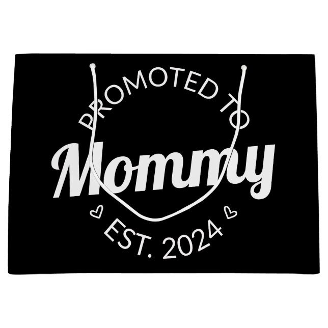 Promoted To Mummy Est. 2024 I Large Gift Bag (Front)