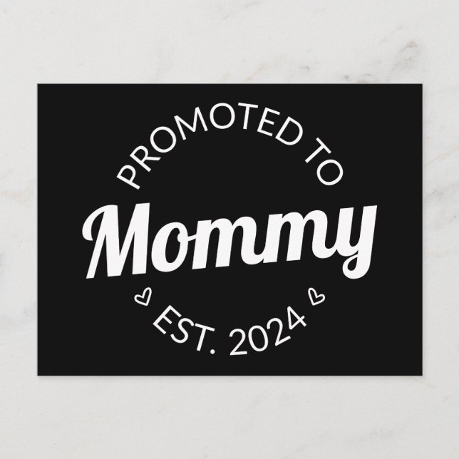 Promoted To Mummy Est. 2024 I Postcard (Front)