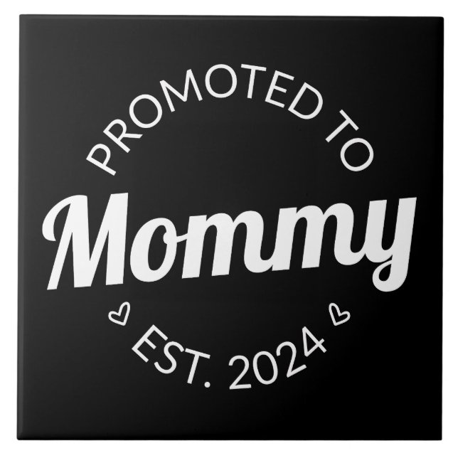 Promoted To Mummy Est. 2024 I Tile (Front)