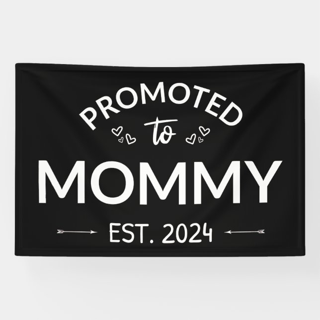 Promoted To Mummy Est. 2024 II Banner (Horizontal)