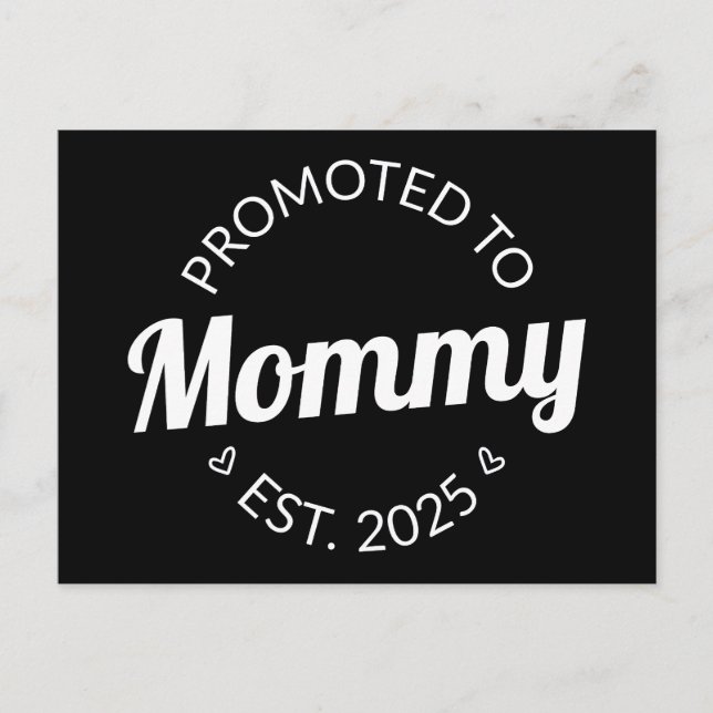 Promoted To Mummy Est. 2025 I Postcard (Front)