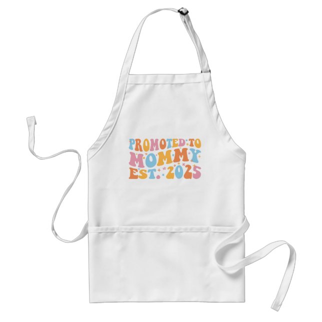 Promoted To Mummy Est. 2025 III Standard Apron (Front)