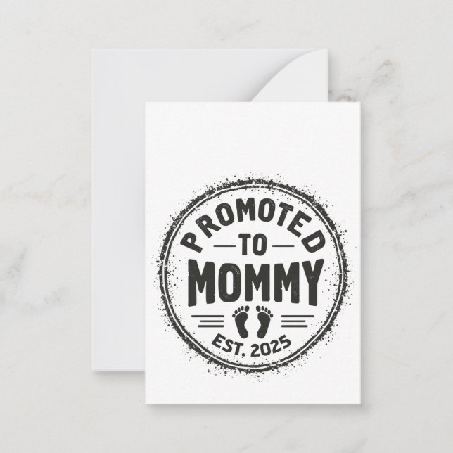 Promoted to Mummy Est. 2025 Pregnancy Announcement (Front)