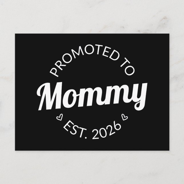 Promoted To Mummy Est. 2026 I Postcard (Front)