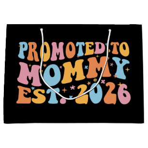 Promoted To Mummy Est. 2026 III Large Gift Bag