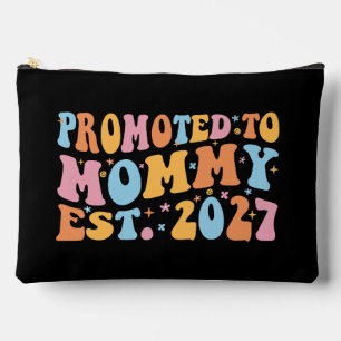 Promoted To Mummy Est 2027 New Mum Announcement Accessory Pouch