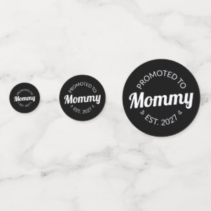 Promoted To Mummy Est 2027 New Mum Announcement I Confetti