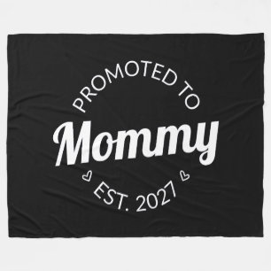 Promoted To Mummy Est 2027 New Mum Announcement I Fleece Blanket