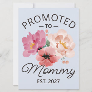 Promoted To Mummy Est 2027 New Mum Announcement VI