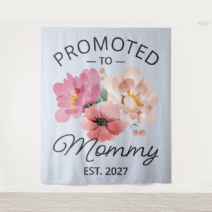 Promoted To Mummy Est 2027 New Mum Announcement VI Tapestry