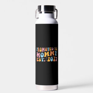 Promoted To Mummy Est 2027 New Mum Announcement Water Bottle