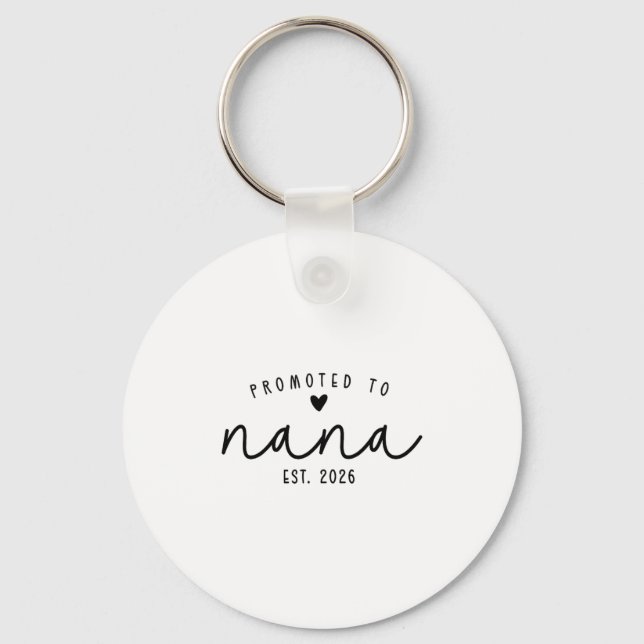 Promoted To Nana Est 2026 New Nana Mothers Day Wom Key Ring (Front)
