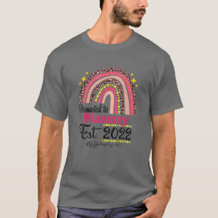 Promoted To Nanny Est 2022 Rainbow Mother's Day T-Shirt