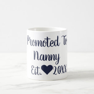 Promoted To Nanny Navy Mug
