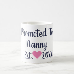 Promoted To Nanny Navy & Pink Mug