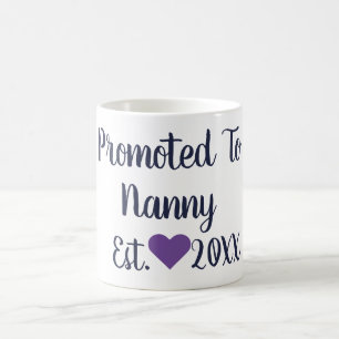 Promoted To Nanny Navy & Purple Mug
