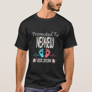 Promoted to NEPHEW Est 2024 Mother s Day Christmas T-Shirt